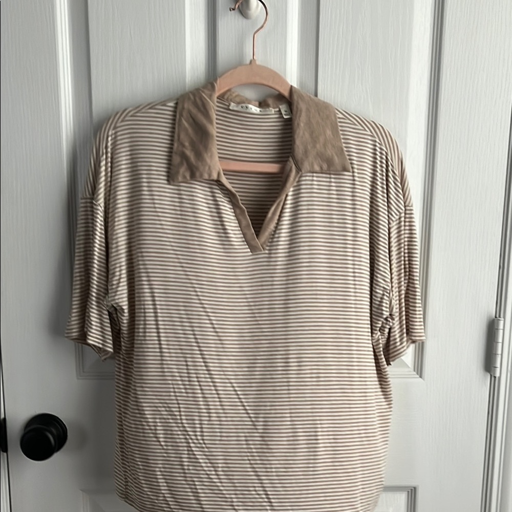 Cyrus short sleeve v neck blouse